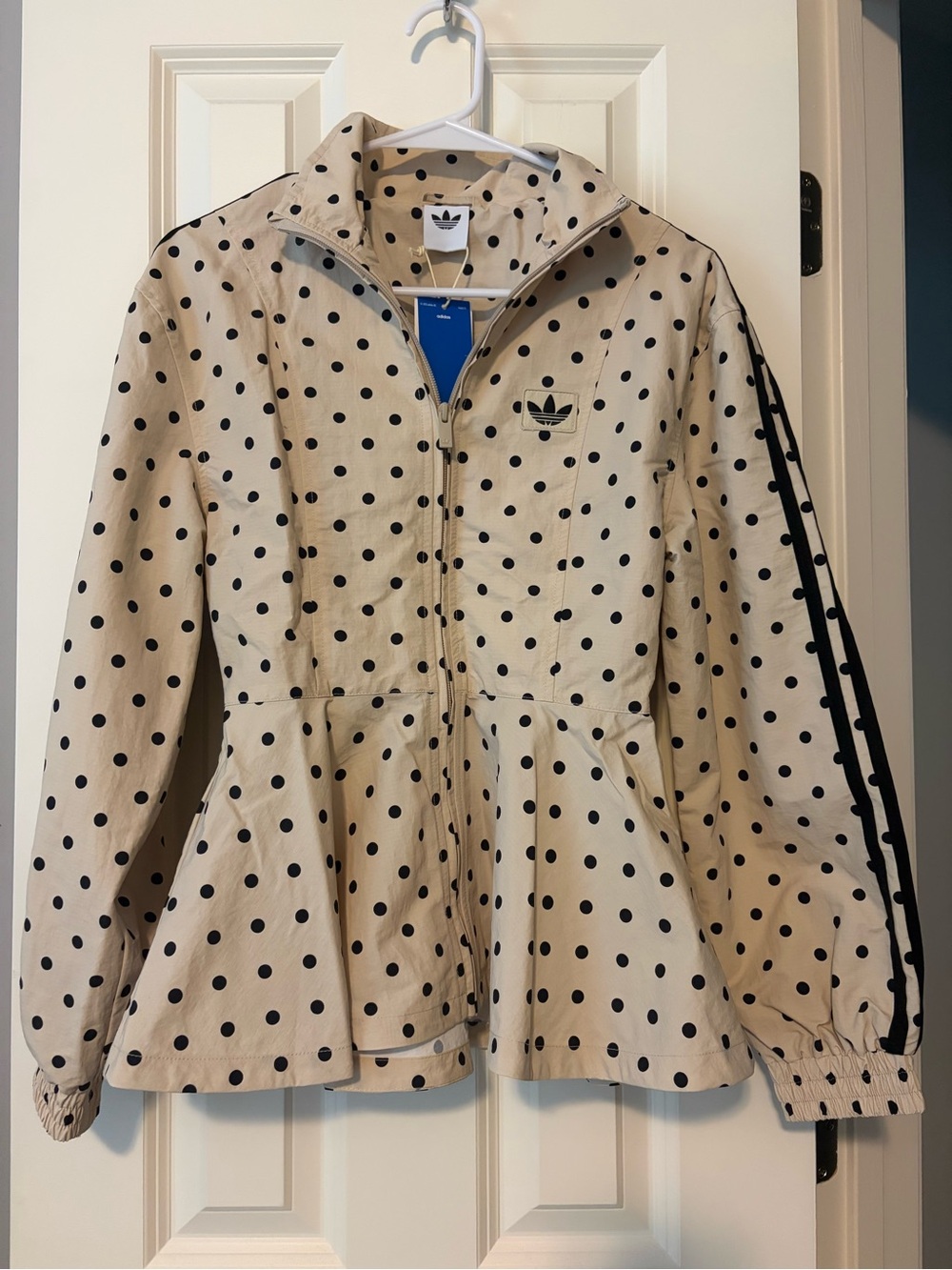 NWT adidas Originals x ASOS Stone and Black Polka Dot Track Jacket & Pants - Picture 7 of 10